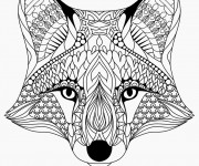 Coloriage Renard mandala