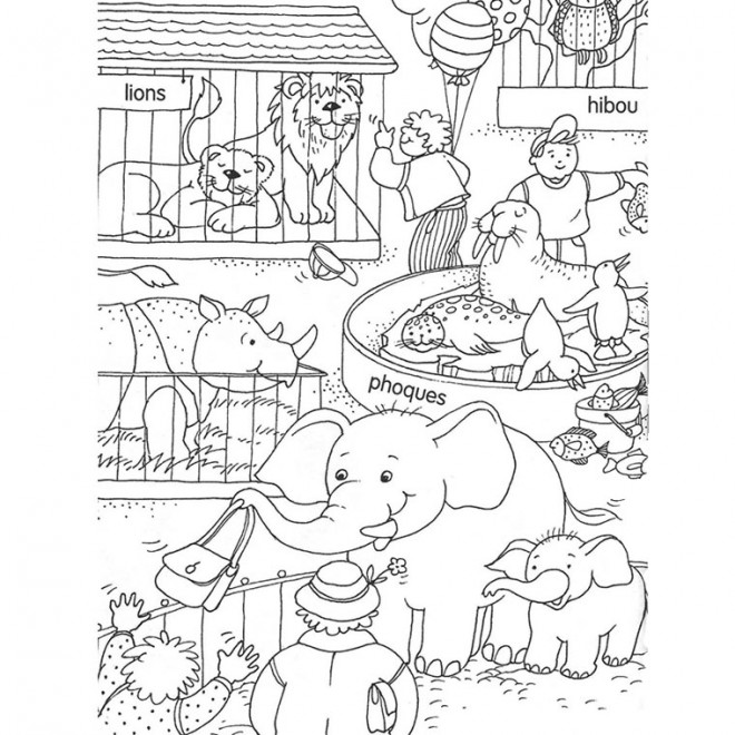 Coloriage Zoo gratuit à imprimer