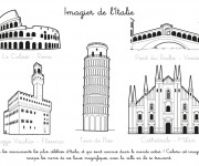 Coloriage et dessins gratuit Imagier de L'Italie à imprimer