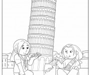 Coloriage et dessins gratuit Italie La tour de Pise à imprimer