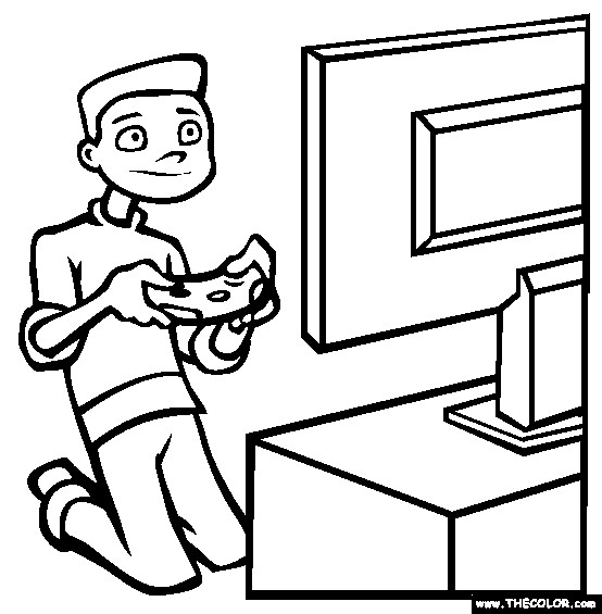 Coloriage Jeux Vidéo à colorier dessin gratuit à imprimer