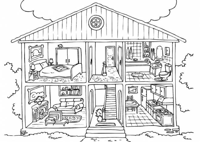 Coloriage Maison gratuit à imprimer