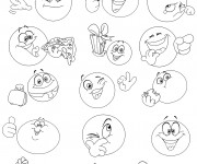 Coloriage Smiley et Expressions