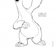 Coloriage et dessins gratuit Sid entrain de saluer à imprimer