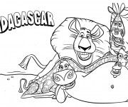 Coloriage et dessins gratuit Madagascar 1 à imprimer