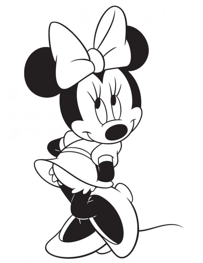 Coloriage Minnie en ligne dessin gratuit à imprimer