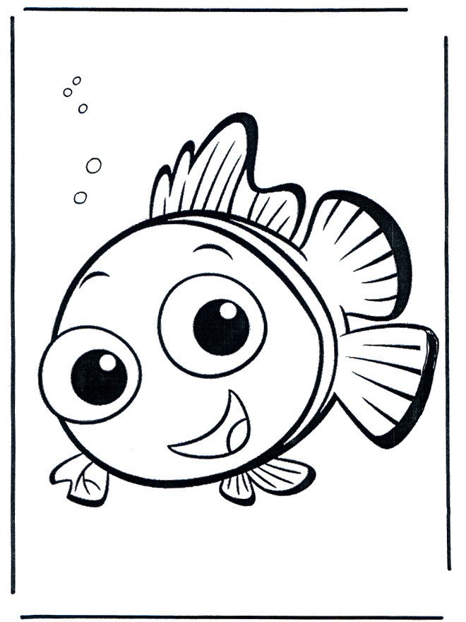 Coloriage Portrait de Nemo dessin gratuit à imprimer