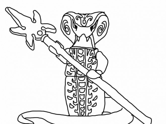 Coloriage Lego Ninjago Serpent King dessin gratuit à imprimer