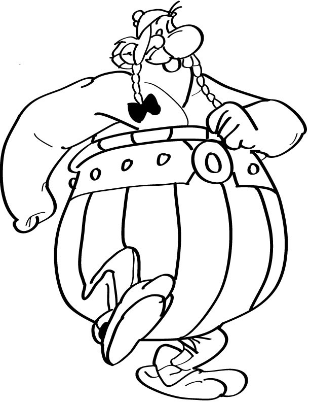 Coloriage Le gros Obélix dessin gratuit à imprimer