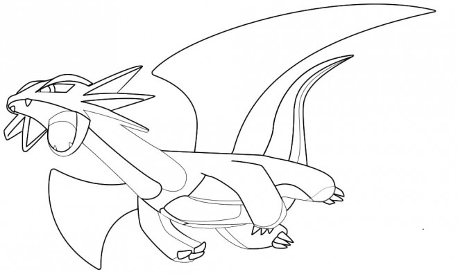 Coloriage Dragon Légendaire de pokémon