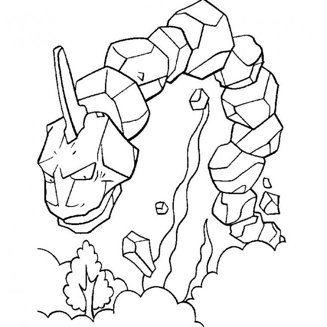 Coloriage Pokemon Onix en ligne dessin gratuit à imprimer