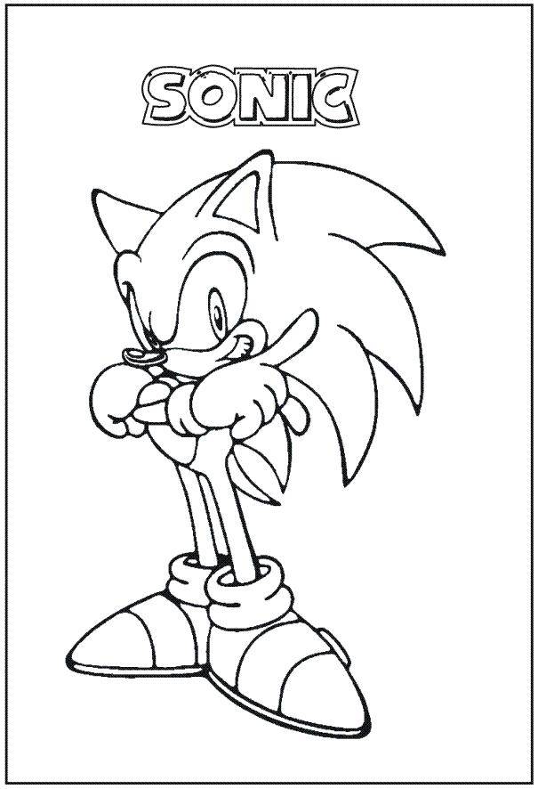 Coloriage Sonic la star dessin gratuit à imprimer
