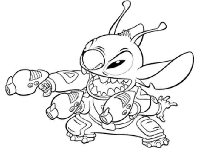 Coloriage Stitch 9 dessin gratuit à imprimer