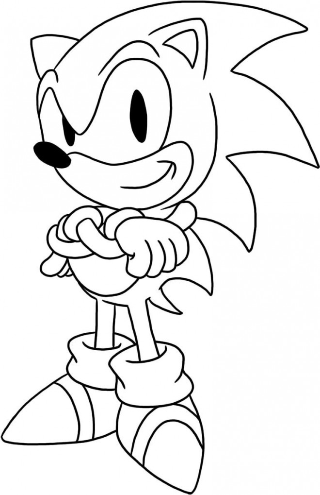 Coloriage Super Sonic Gratuit à Imprimer