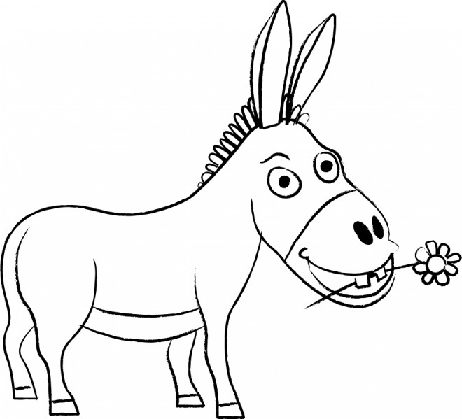Coloriage Âne Trotro dessin gratuit à imprimer