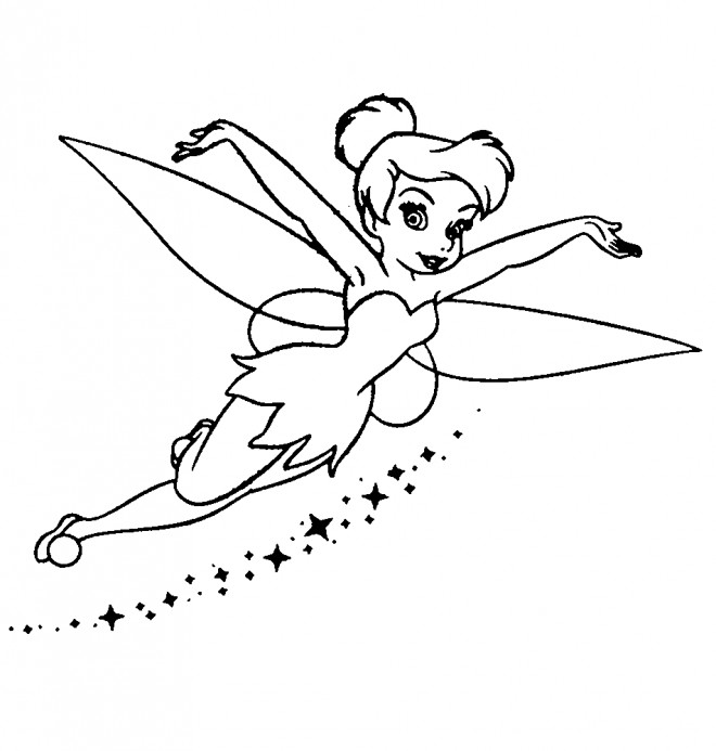 Coloriage Fee Clochette scintillante dessin gratuit à imprimer