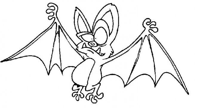 Coloriage Halloween Chauve Souris facile dessin gratuit à imprimer