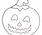 Coloriage Halloween Citrouille stylisé