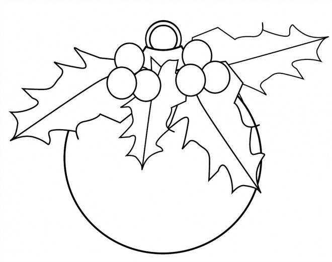 Coloriage Boule de Noël dessin gratuit à imprimer