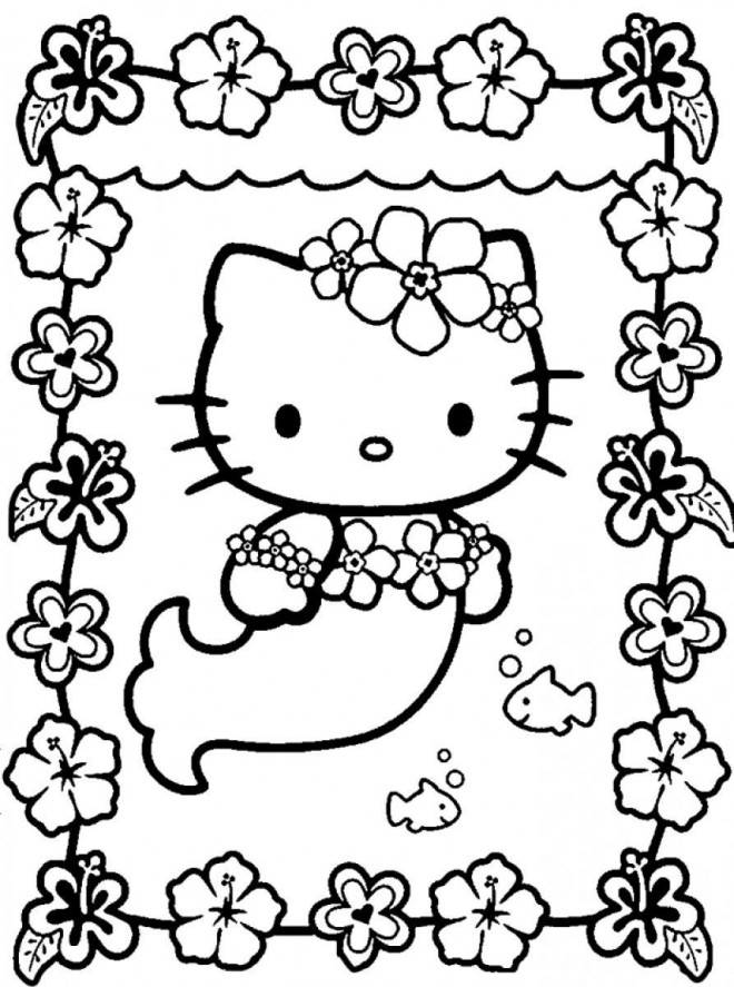 coloriage-hello-kitty-sirene-gratuit-imprimer