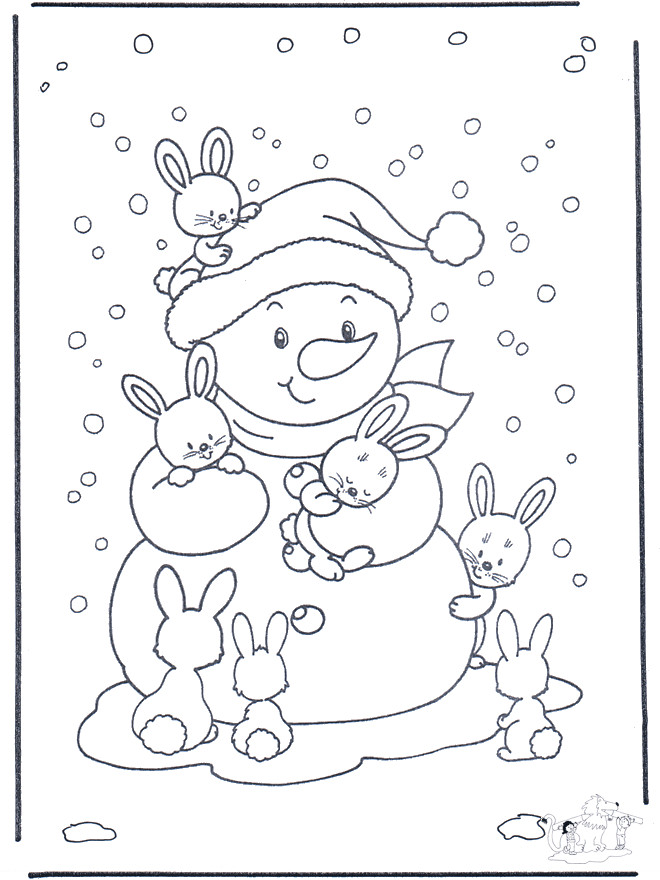 Coloriage Hiver Neige gratuit à imprimer