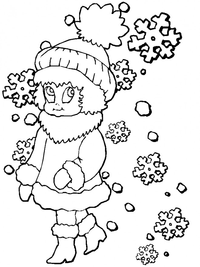 Coloriage Hiver Neige 54 dessin gratuit à imprimer
