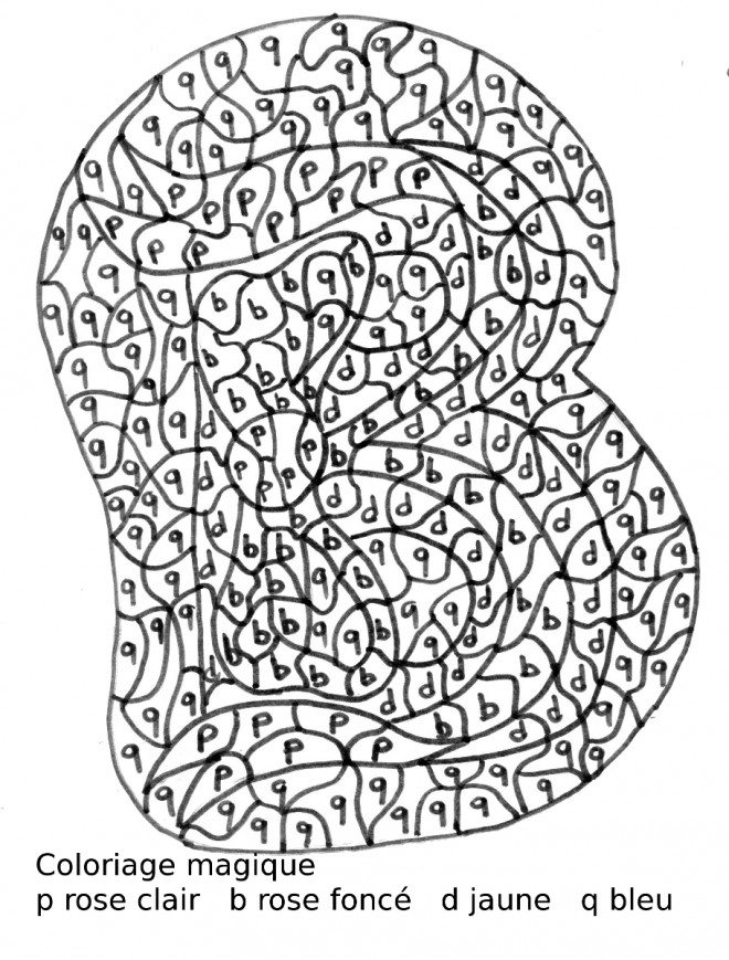 Coloriage Magique Lettres moyenne section dessin gratuit à imprimer