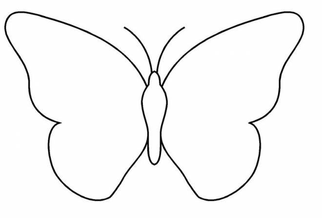 Coloriage Papillon facile à découper