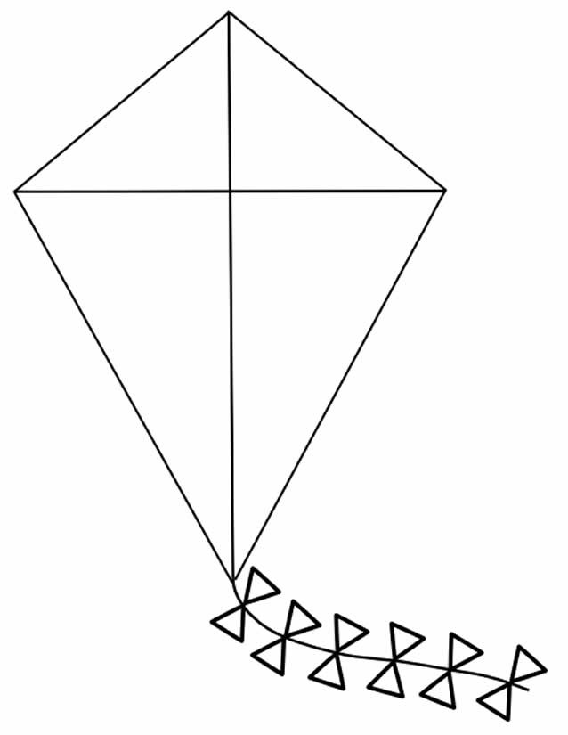 Coloriage Cerfvolant facile dessin gratuit à imprimer