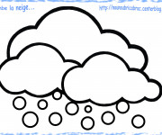 Coloriage Neige qui tombe dessin gratuit à imprimer