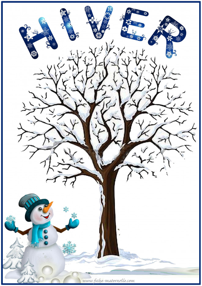 Coloriage Hiver colorié dessin gratuit à imprimer