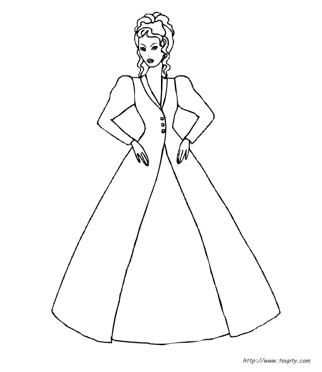 Coloriage Mannequin majestueuse dessin gratuit à imprimer