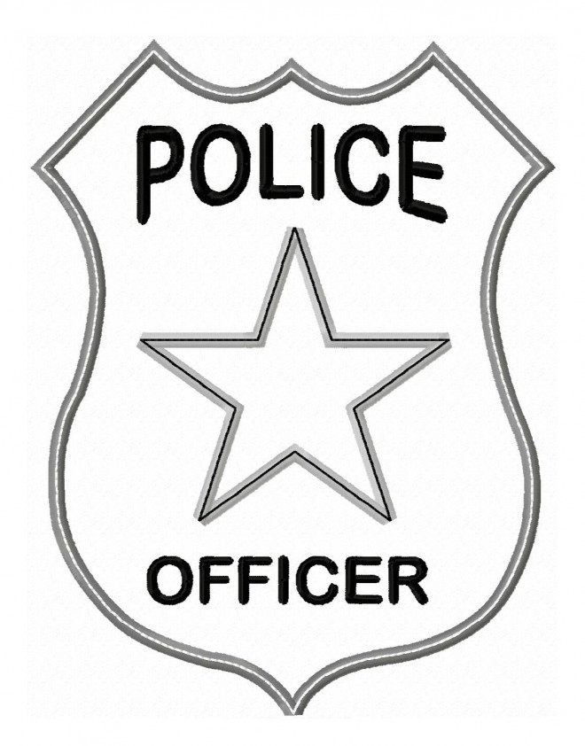Coloriage Insigne De Police Dessin Gratuit Imprimer