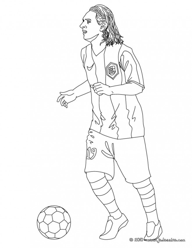 Coloriage Foot Messi dessin gratuit à imprimer