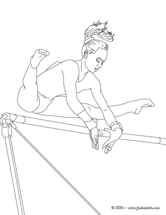 Coloriage Gymnastique gratuit à imprimer