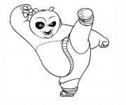 Coloriage et dessins gratuit Dessin de Po Kung Fu Panda à imprimer