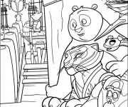 Coloriage Kung Fu Panda en mission