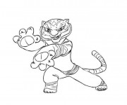 Coloriage et dessins gratuit Kung Fu Panda Maître Tigresse à imprimer
