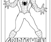 Coloriage Image de Spiderman pour découpage