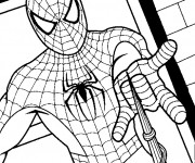 Coloriage et dessins gratuit Spiderman masqué à imprimer