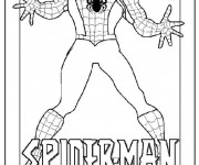 Coloriage Spiderman ouvre ses bras