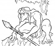 Coloriage et dessins gratuit Tarzan couleur à imprimer