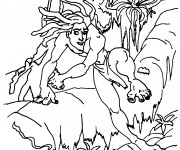 Coloriage et dessins gratuit Tarzan sur L'arbre à imprimer