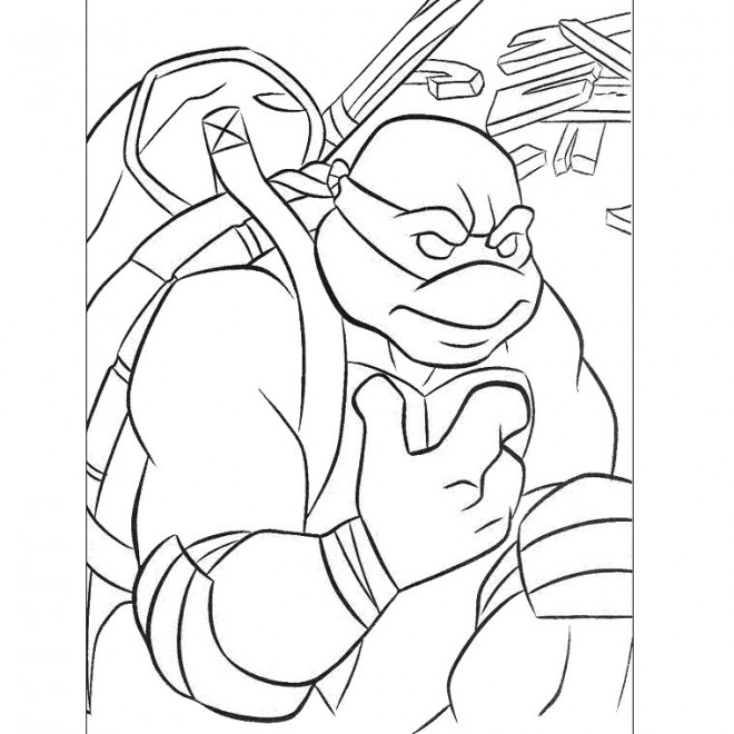 Coloriage Tortue Ninja Donatello à colorier