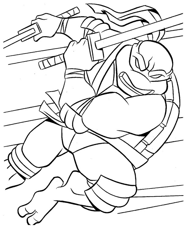 Coloriage Tortue Ninja Shredder dessin gratuit à imprimer