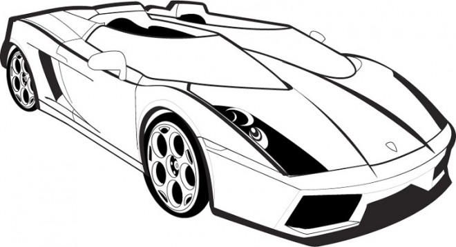 Coloriage Auto de Sport Lamborghini dessin gratuit à imprimer