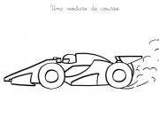 Coloriage Une Voiture de course facile