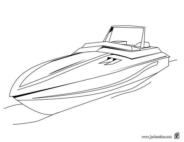 Coloriage Un petit Yacht en ligne dessin gratuit à imprimer
