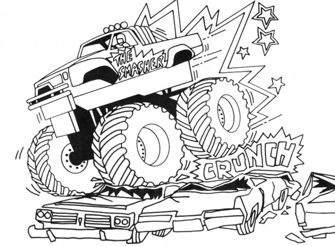 Coloriage Le Show de Monster Truck dessin gratuit à imprimer