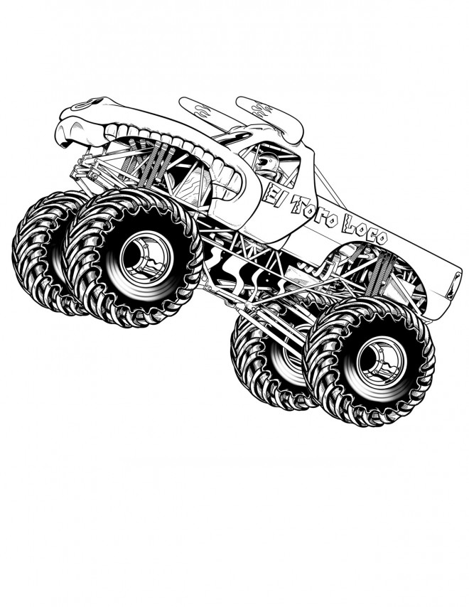 Coloriage Monster Truck Gratuit Imprimer